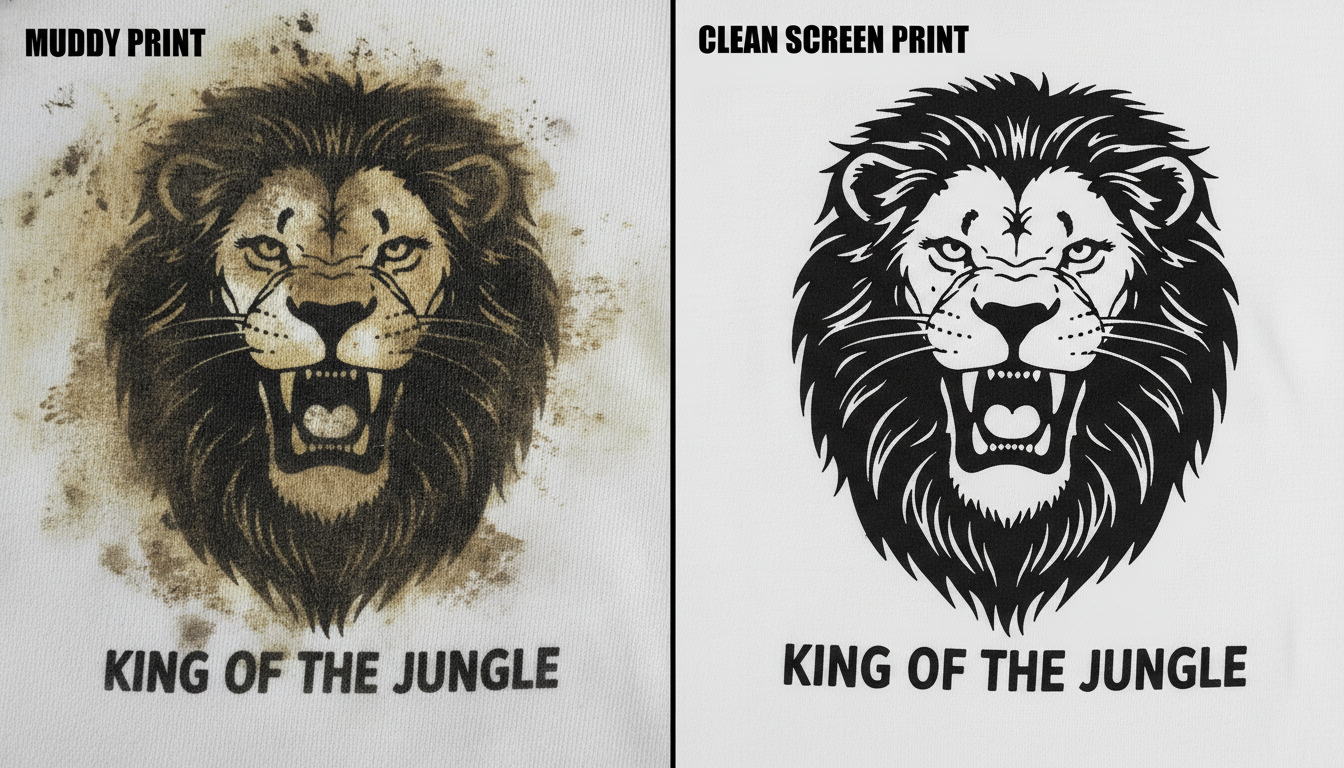 poor vs professional color separation for screen printing