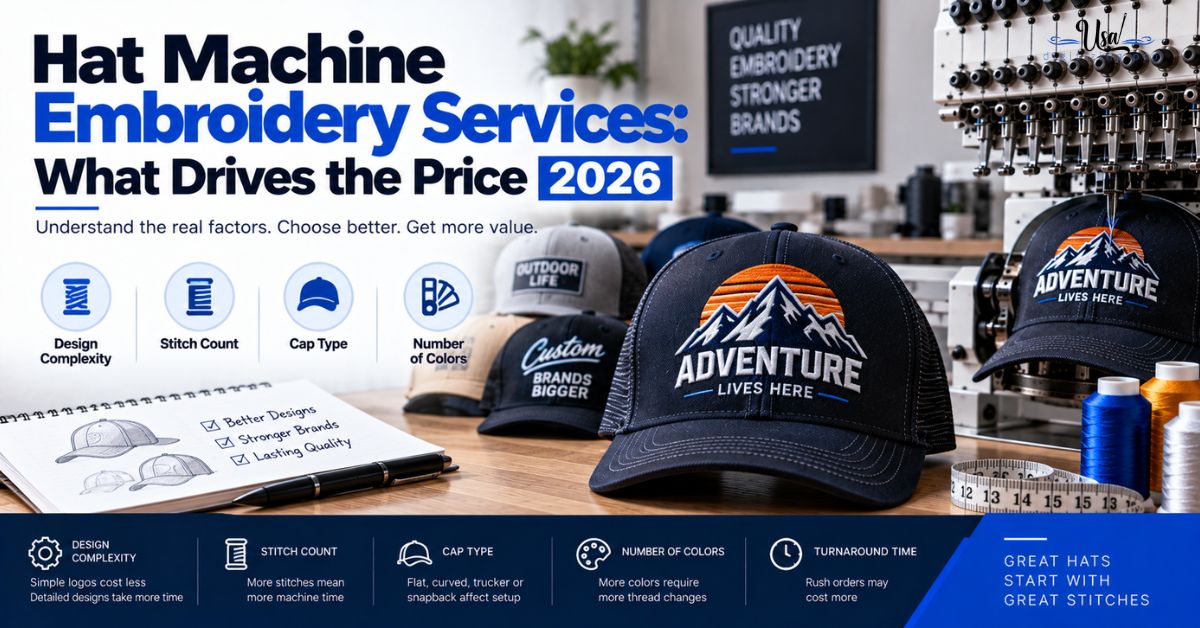 Hat Machine Embroidery Services: What Drives the Price 2026