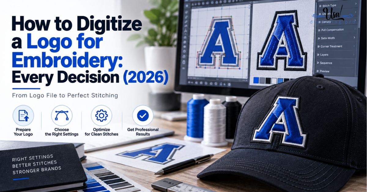 How to Digitize a Logo for Embroidery: Every Decision (2026)
