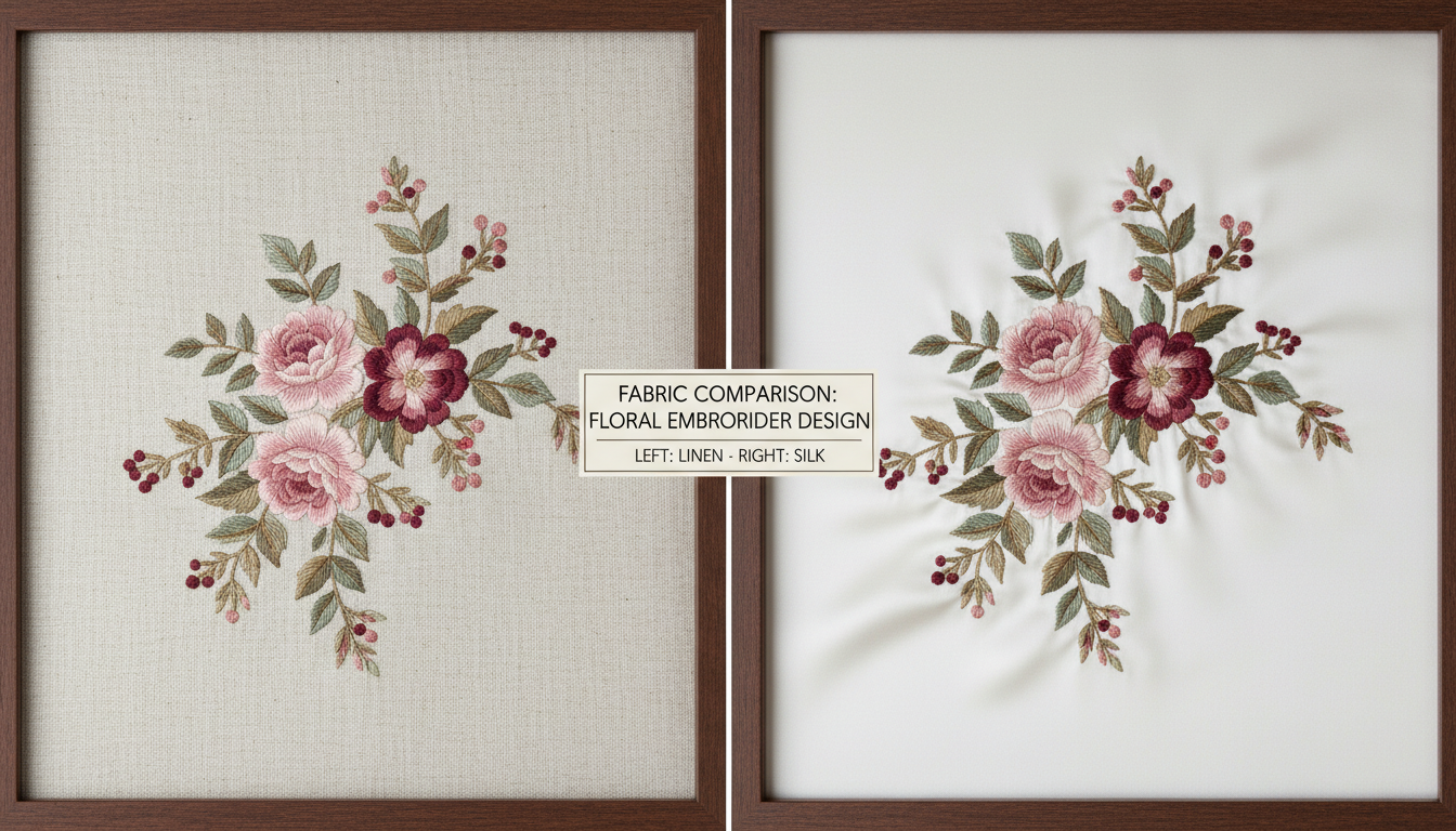 embroidery stitch choices by fabric type