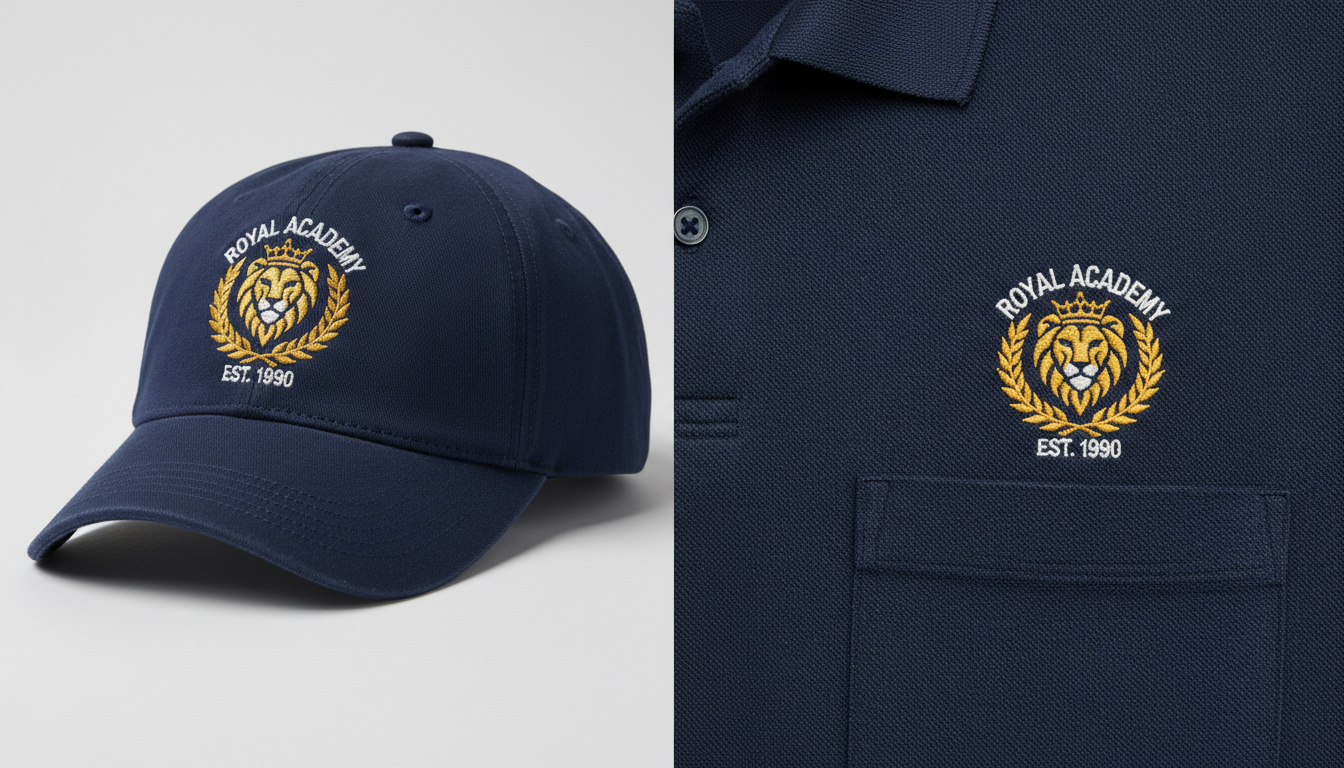 embroidery stitch selection for different placements