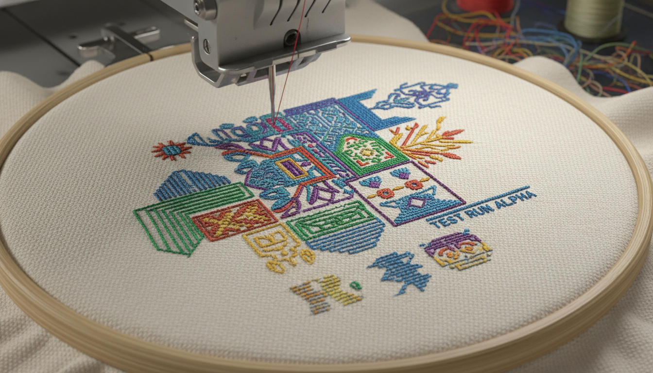 testing embroidery digitizing before production