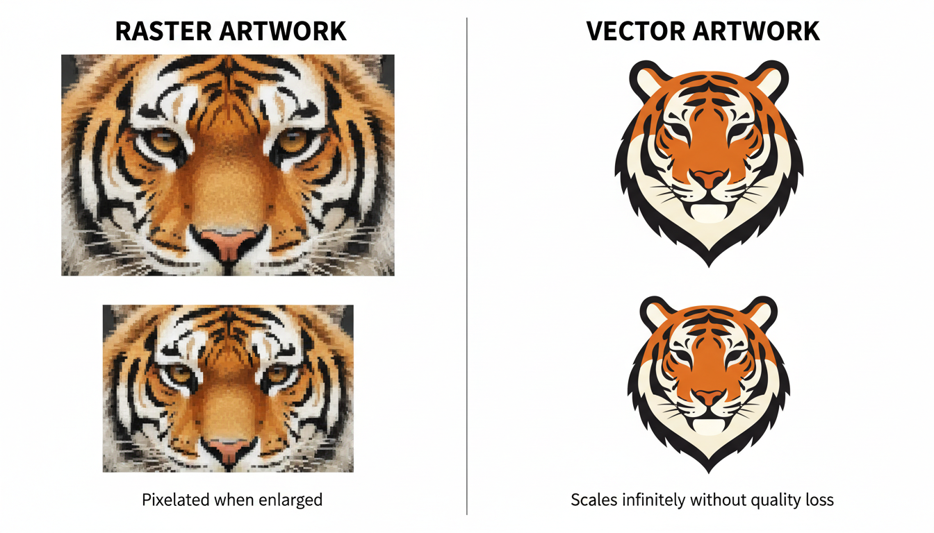 vector artwork vs raster artwork screen printing