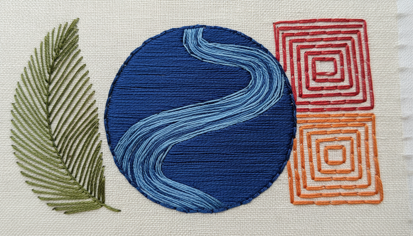 embroidery stitch direction and density example