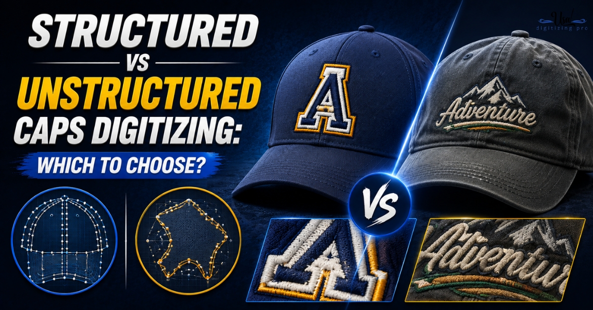 Structured vs Unstructured Caps Digitizing Which to Choose
