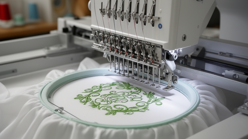 smooth embroidery machine operation