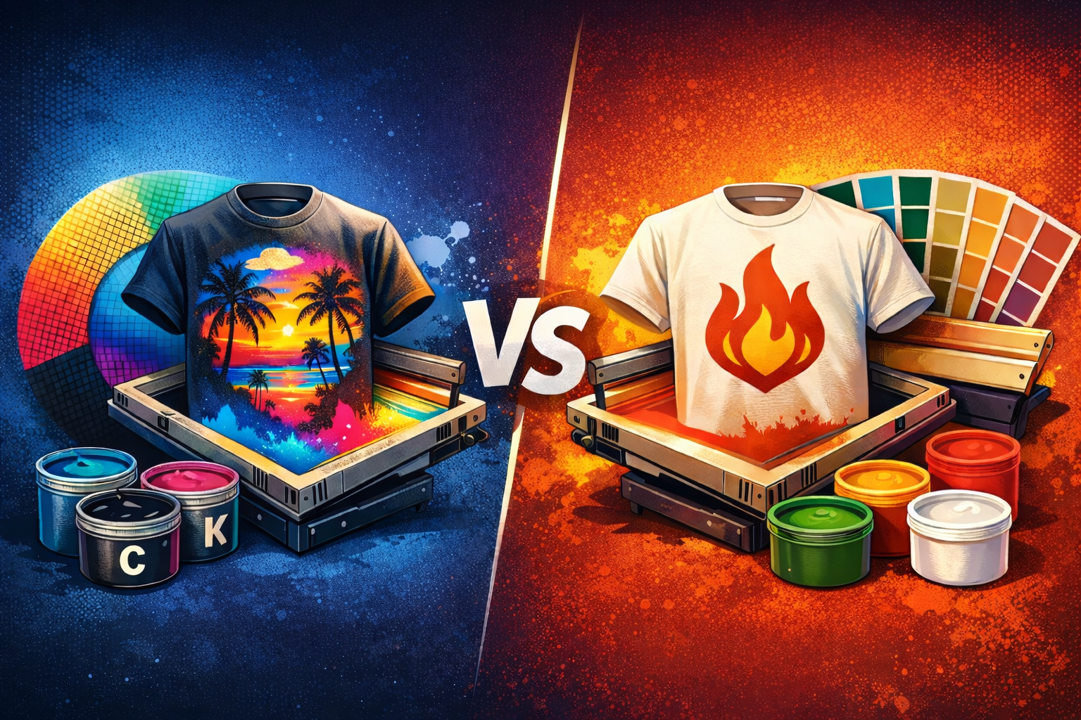 CMYK vs Spot Color Screen Printing