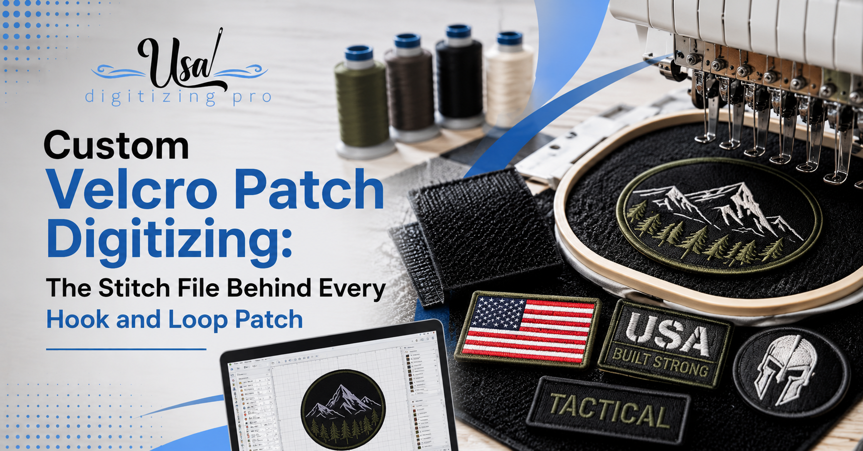 Custom Velcro Patch Digitizing: The Stitch File Behind Every Hook and Loop Patch