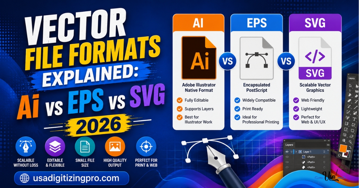 Vector File Formats Explained: AI vs EPS vs SVG 2026